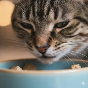 My cat is sniffling but I can't eat it.