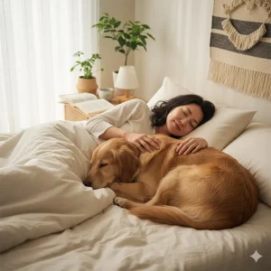 dog sleeps close together