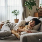 Cat Choose who to sleep with