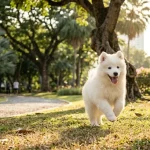 Samoyed puppy do not look