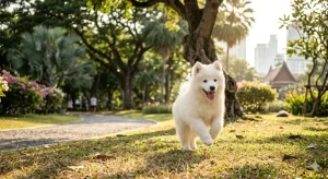 Samoyed puppy do not look