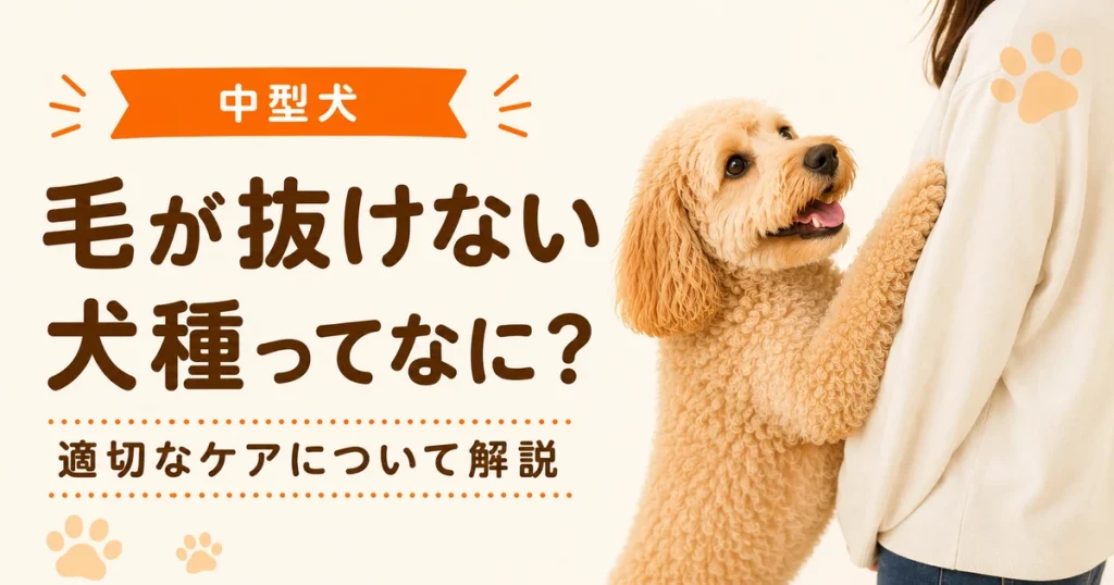人間に飛びついているミディアムプードル
