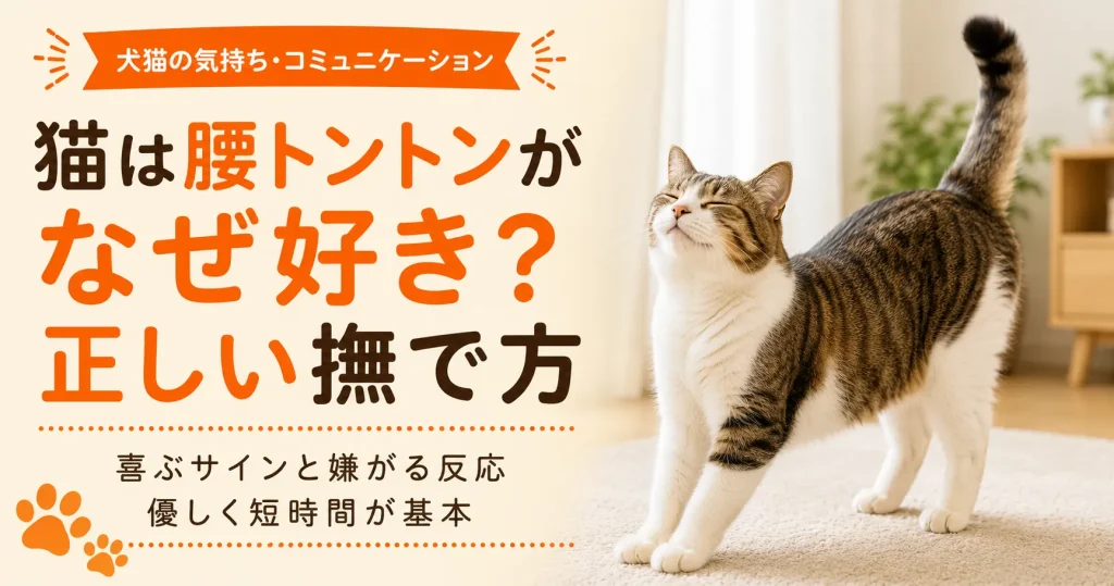 キジトラ猫が気持ちよさそうに伸びをしている